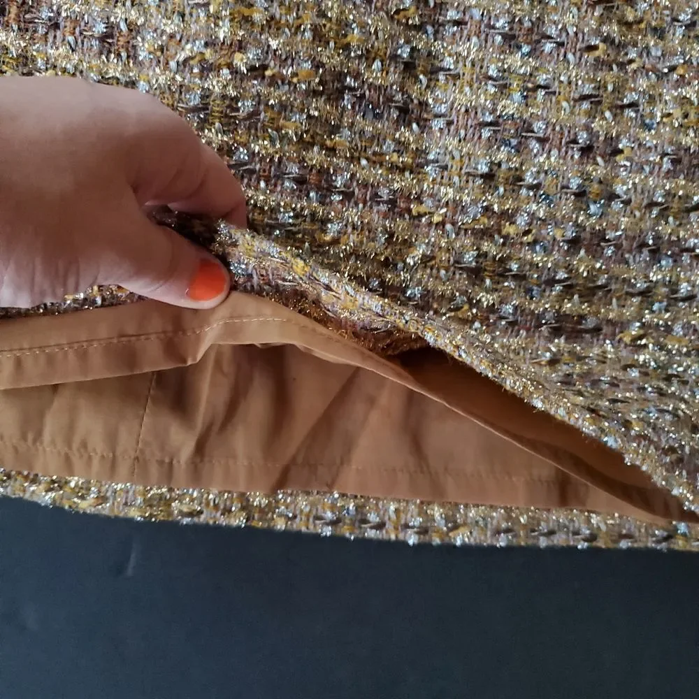 J. Crew gold glitter